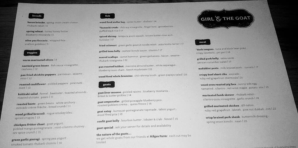 Girl the Goat the Chicago original Chicago Food Talk Central