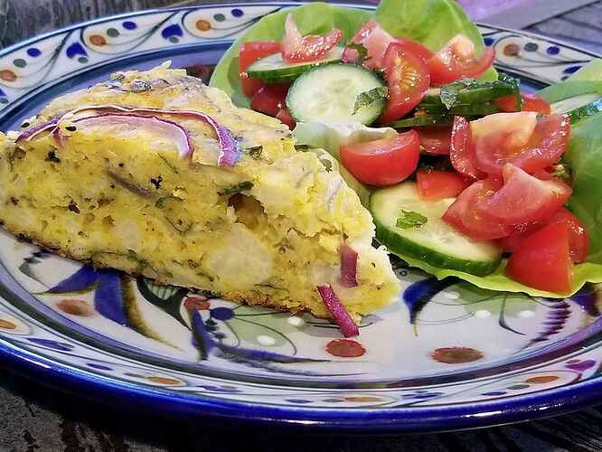 Cauliflower Cake Plated