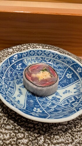 14 - Iwashimaki Sardine Roll with Daikon Shiso