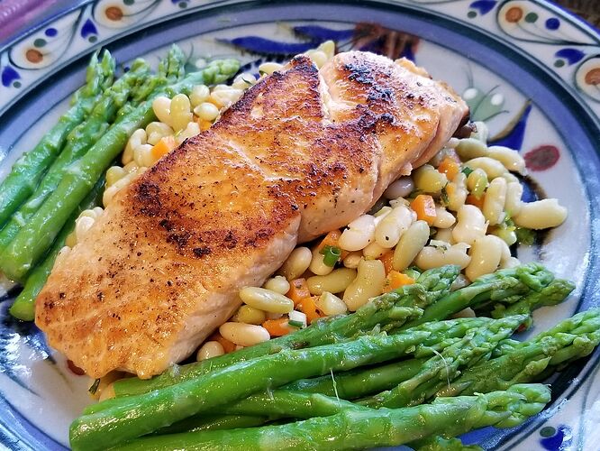 Flageolet Beans & Salmon